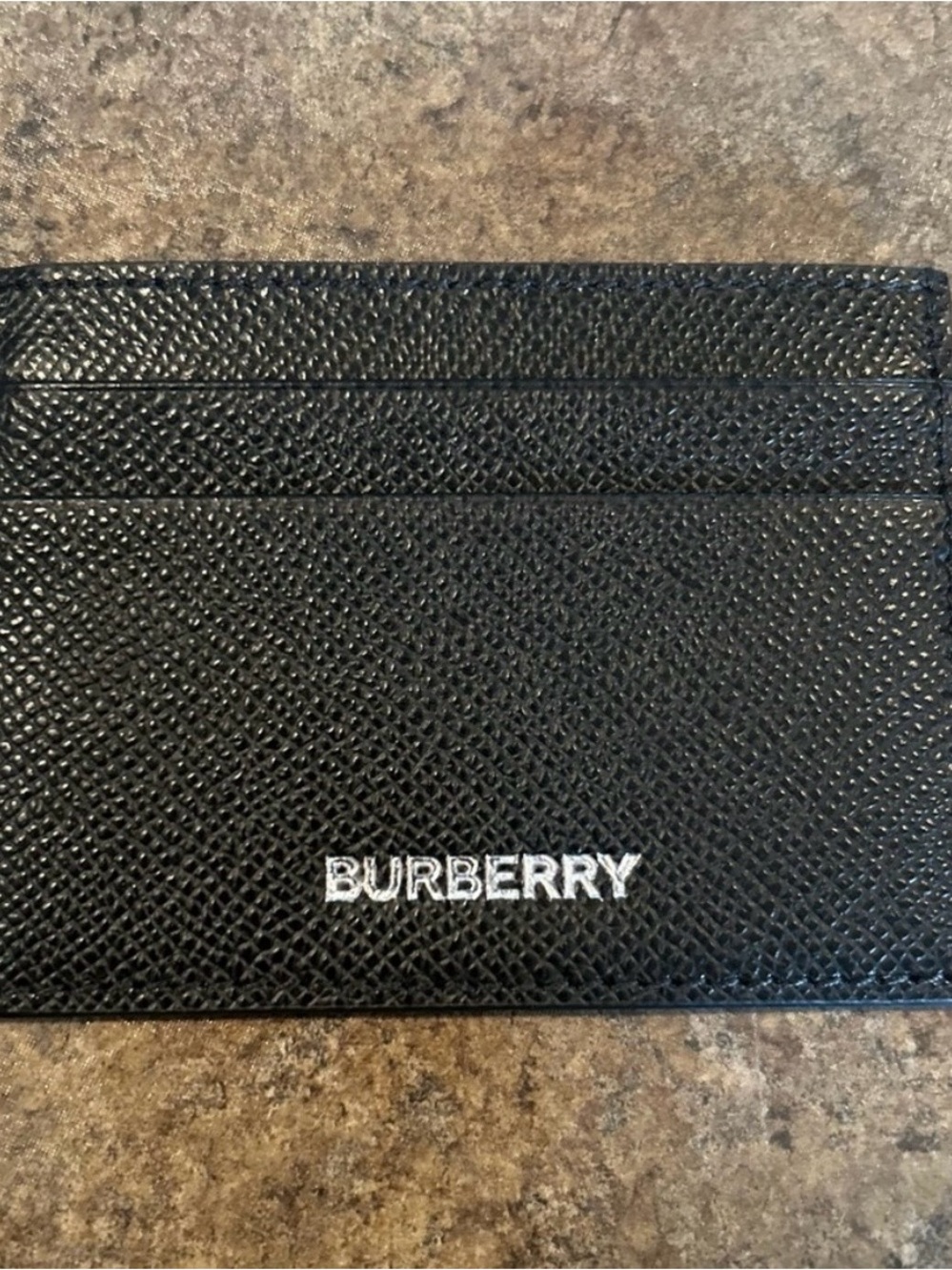 Burberry Black Textured Leather Card Case - Picture 2 of 9